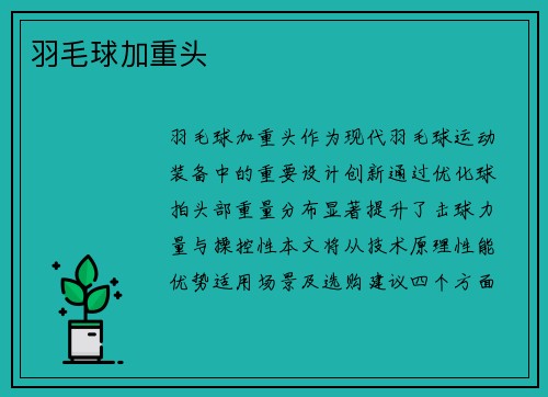 羽毛球加重头